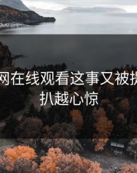 关于51网在线观看这事又被提起，越扒越心惊
